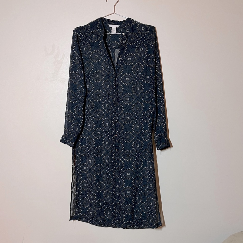 NWOT H&M long sheer shirt robe